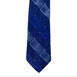 George Striped Silk Tie, Blue